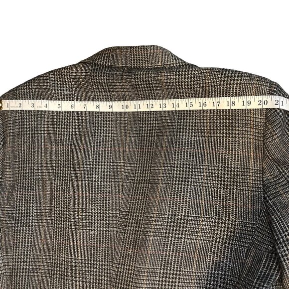 Haggar Clothing Co Size 44 Brown Plaid Blazer/Jacket 35e - Picture 6 of 16